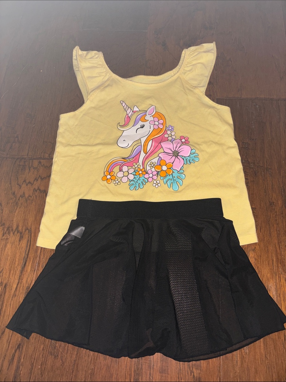 Size 10 Girls- Unicorn Tank with Justice Skirt
